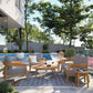 Modway Brisbane 6-Piece Teak Wood Outdoor Patio Set FredCo