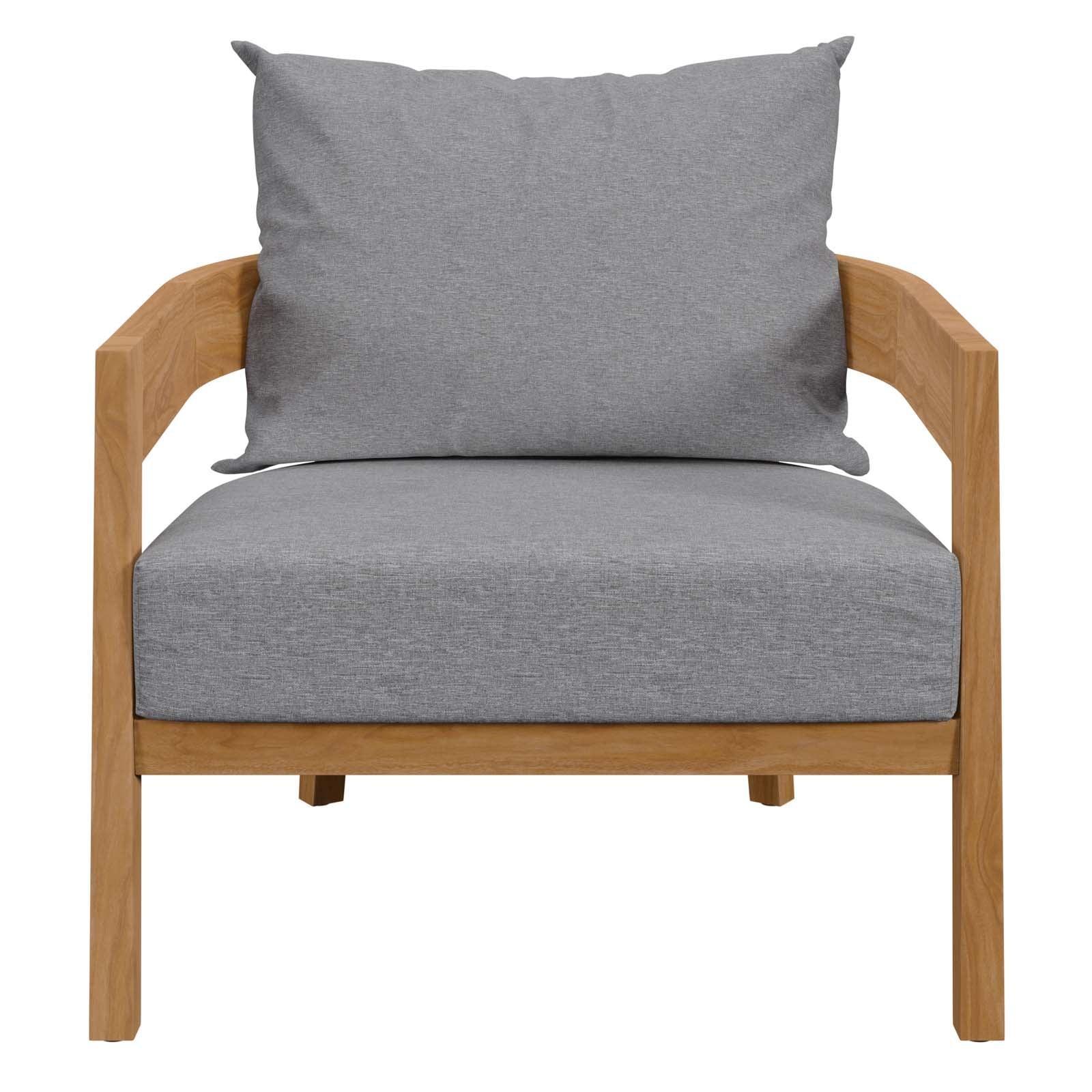 Modway Brisbane Teak Wood Outdoor Patio Armchair FredCo