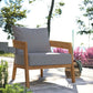 Modway Brisbane Teak Wood Outdoor Patio Armchair FredCo