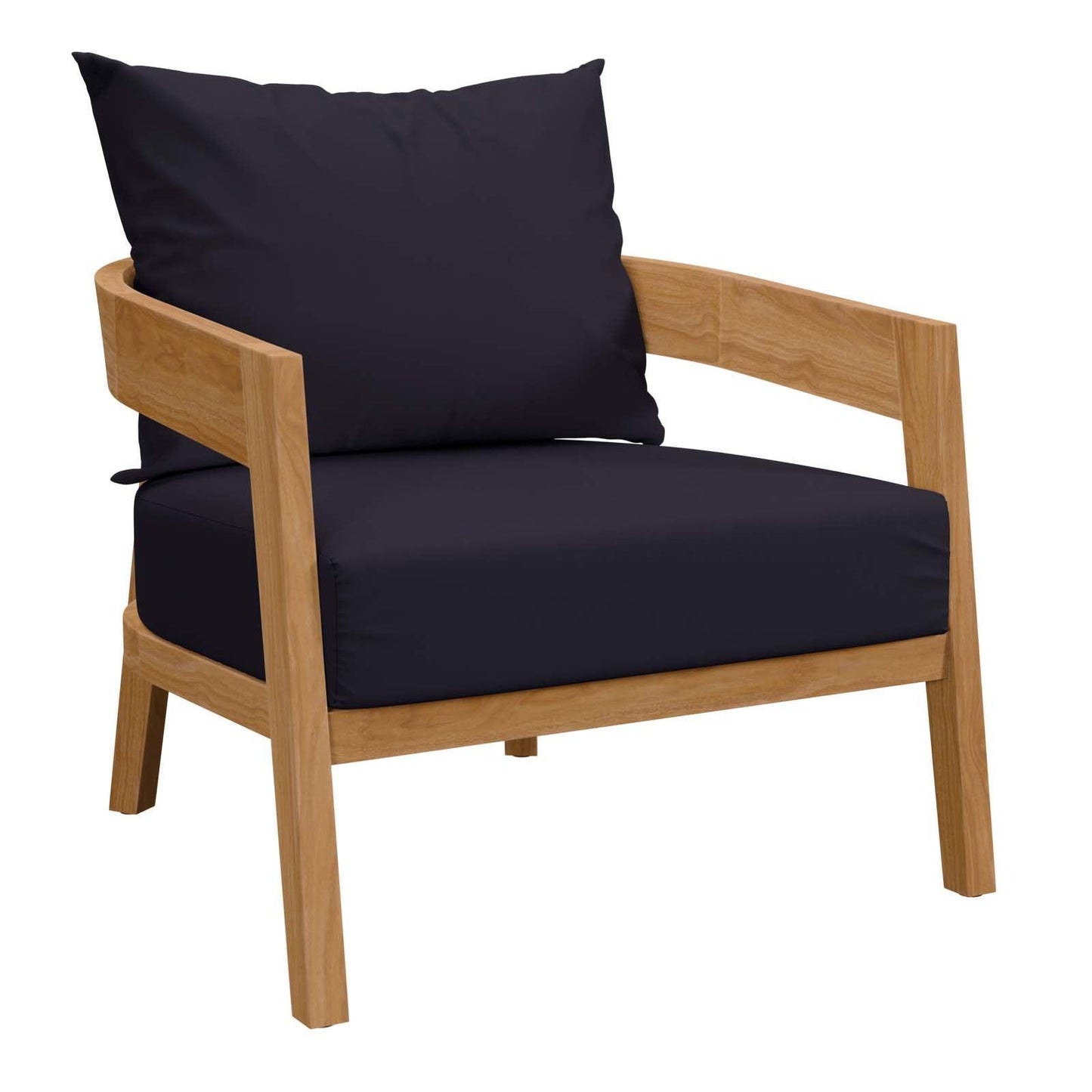 Modway Brisbane Teak Wood Outdoor Patio Armchair FredCo