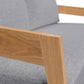 Modway Brisbane Teak Wood Outdoor Patio Loveseat FredCo