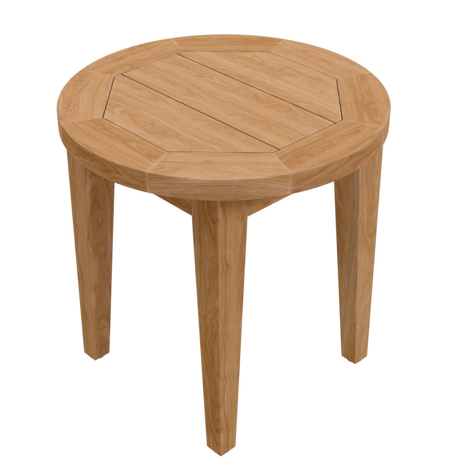 Modway Brisbane Teak Wood Outdoor Patio Side Table FredCo
