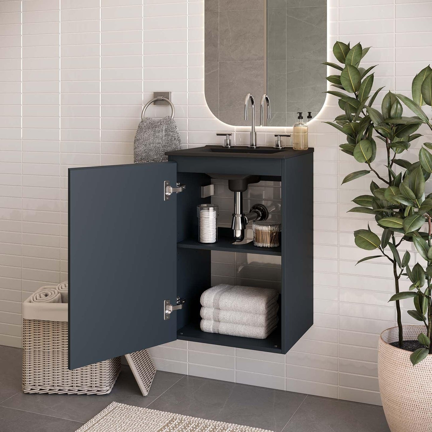Modway Bryn 18" Wall-Mount Bathroom Vanity FredCo