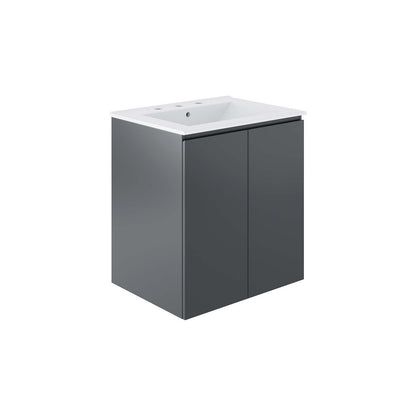 Modway Bryn 24" Wall-Mount Bathroom Vanity FredCo