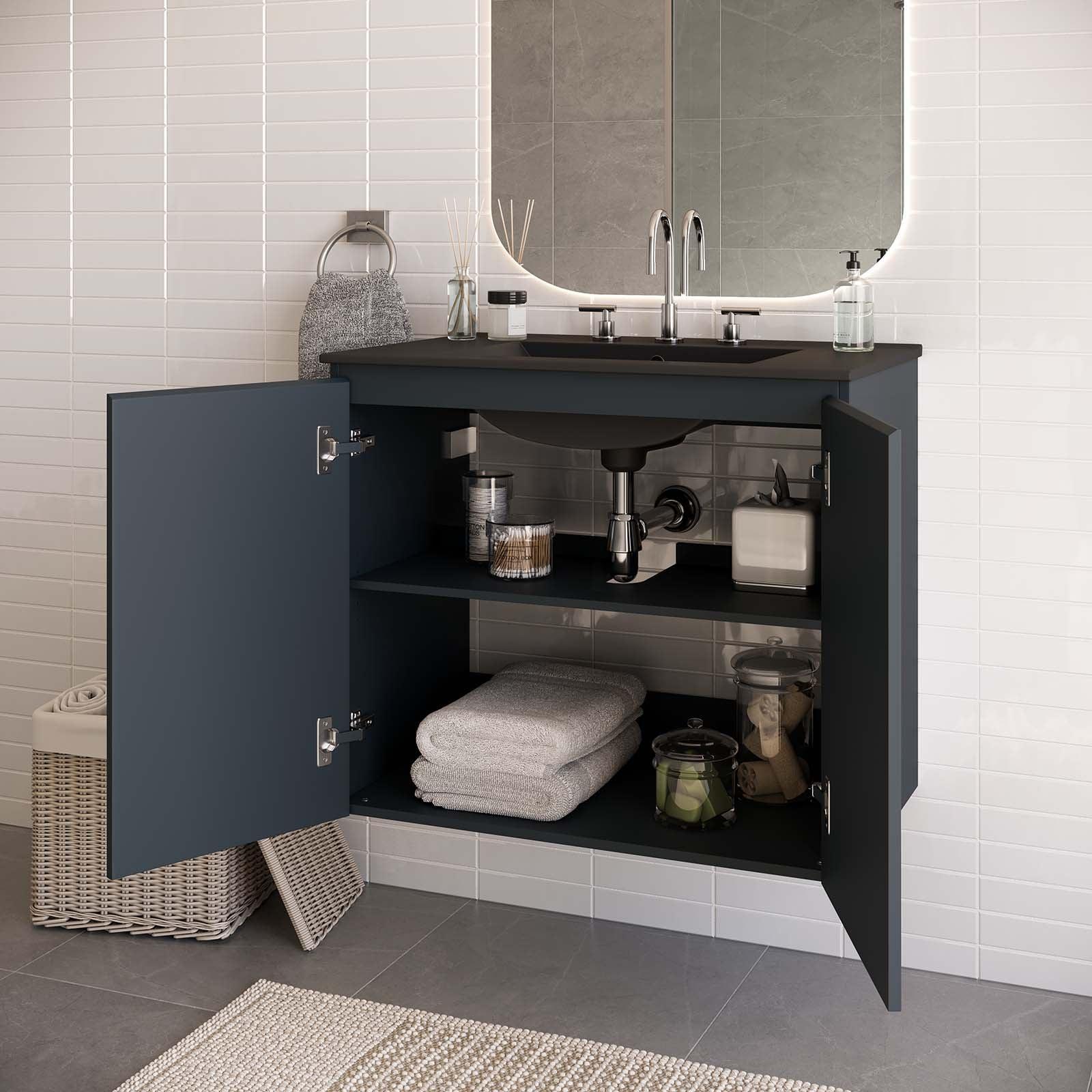 Modway Bryn 30" Wall-Mount Bathroom Vanity FredCo