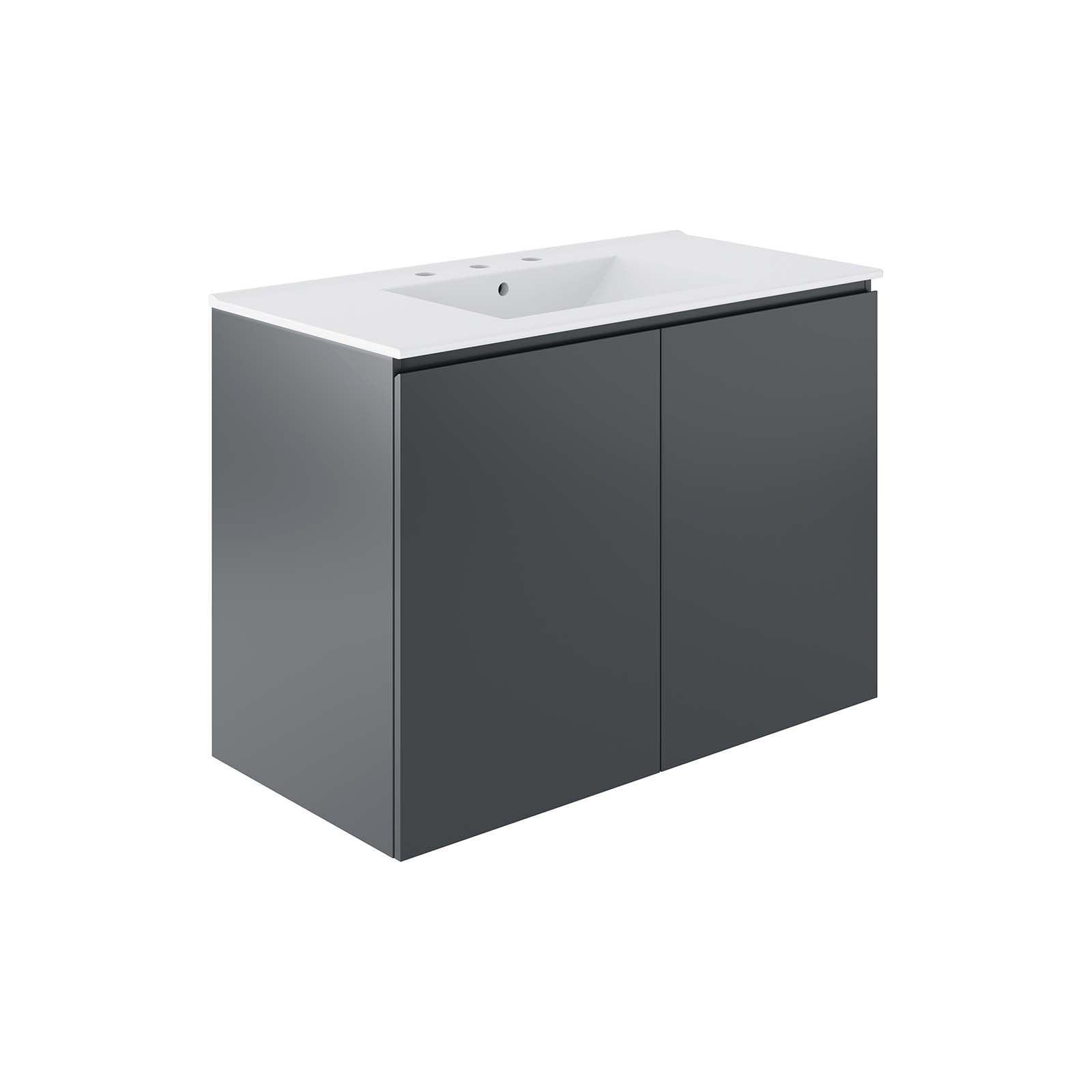 Modway Bryn 36" Wall-Mount Bathroom Vanity FredCo