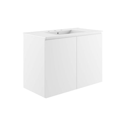 Modway Bryn 36" Wall-Mount Bathroom Vanity FredCo