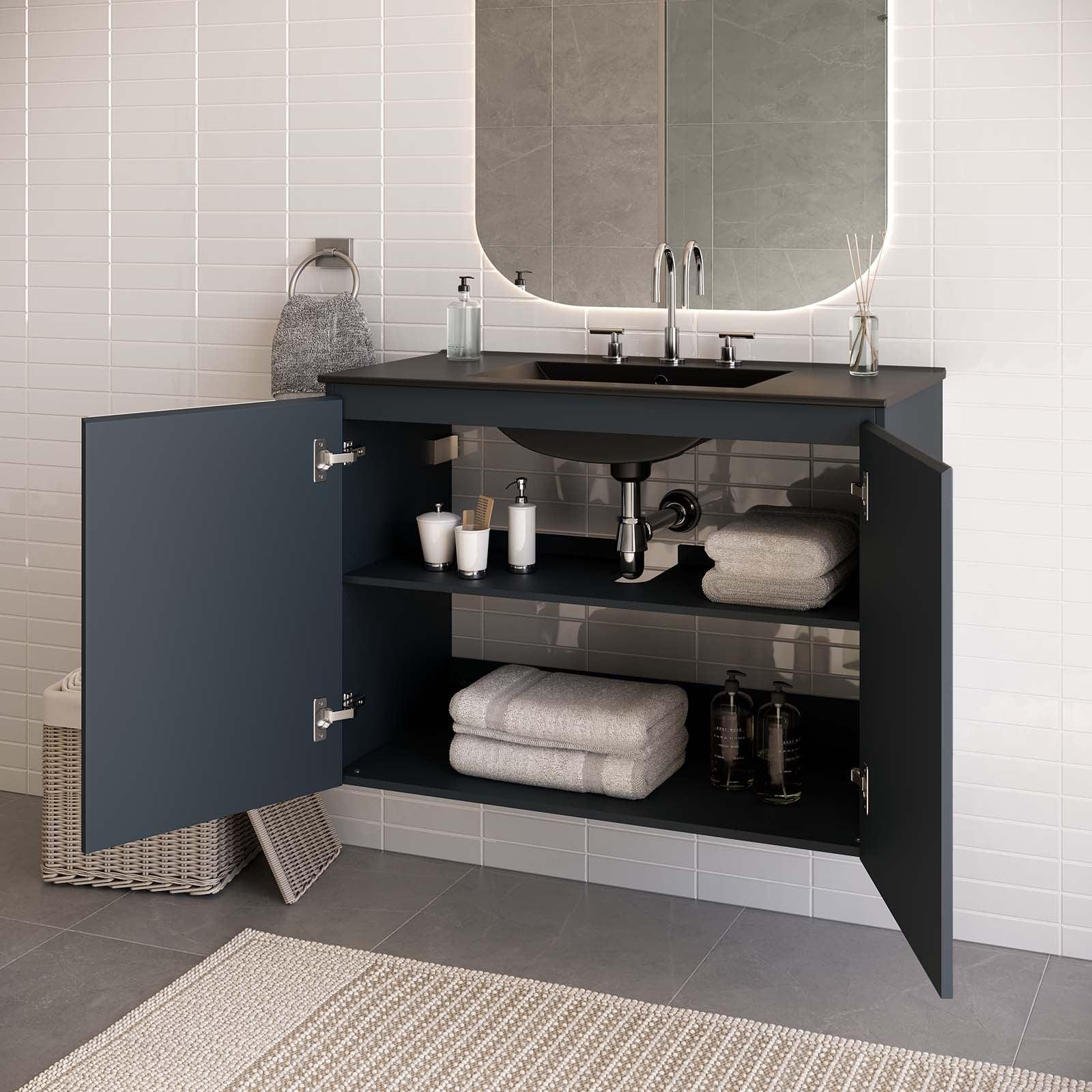 Modway Bryn 36" Wall-Mount Bathroom Vanity FredCo