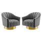 Modway Buoyant Swivel Chair Performance Velvet Set of 2 FredCo
