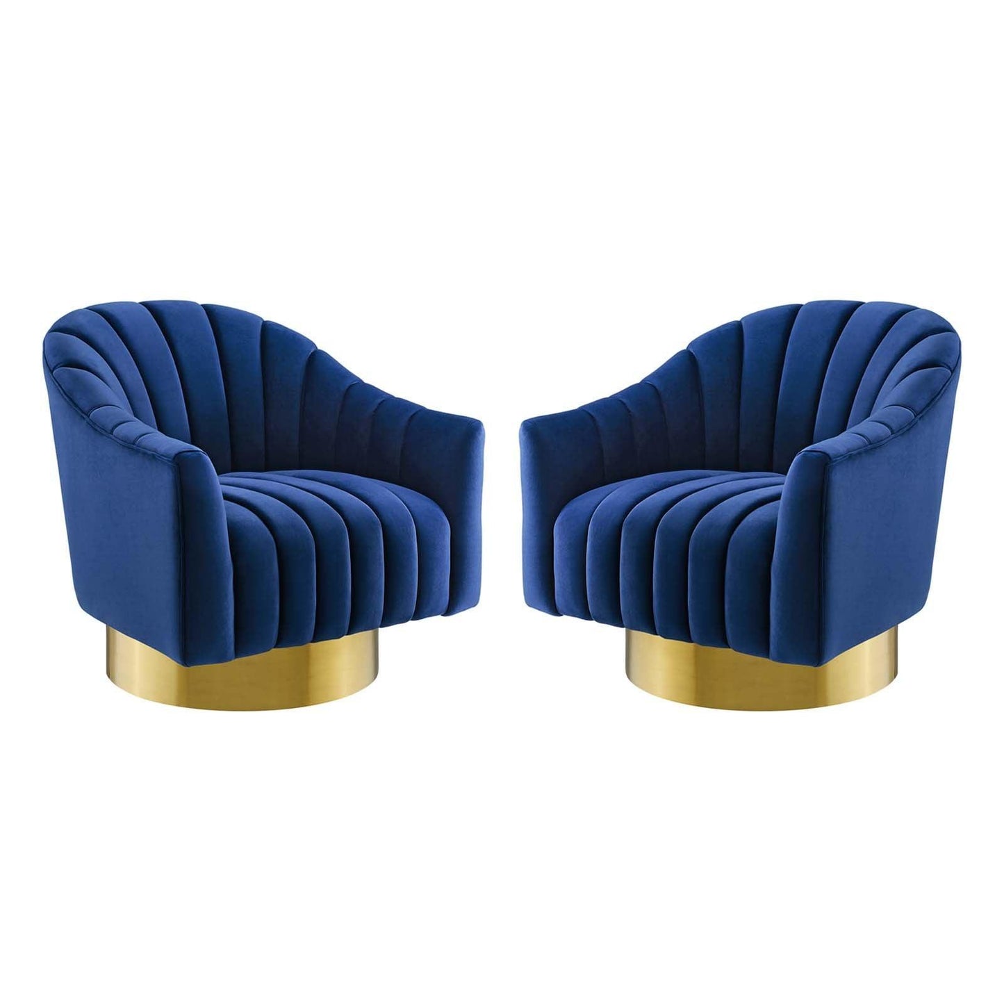 Modway Buoyant Swivel Chair Performance Velvet Set of 2 FredCo