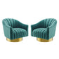 Modway Buoyant Swivel Chair Performance Velvet Set of 2 FredCo
