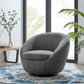 Modway Buttercup Upholstered Fabric Swivel Chair FredCo
