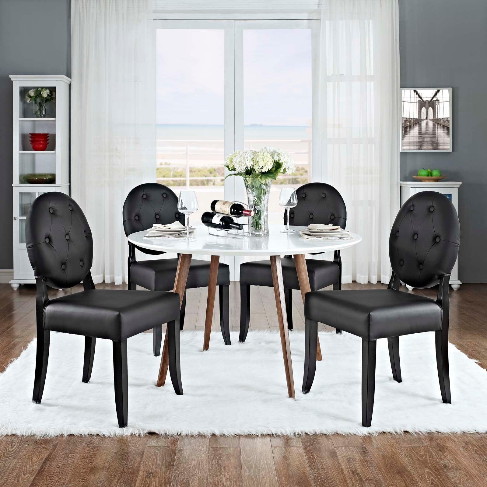 Modway Button Dining Side Chair Set of 4 FredCo