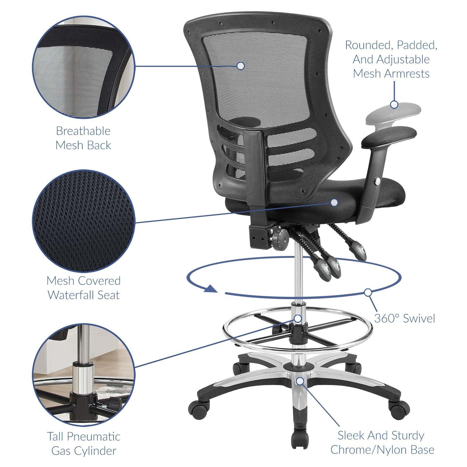 Modway Calibrate Mesh Drafting Chair FredCo