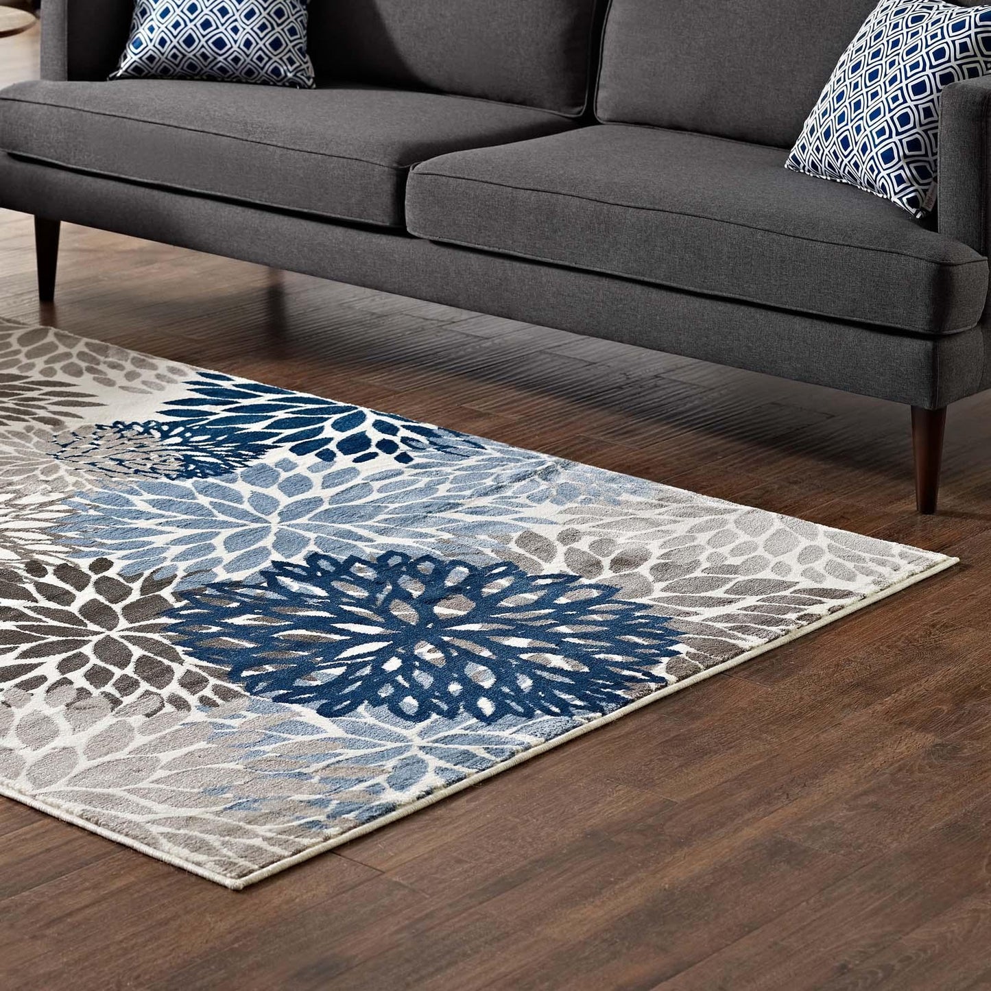 Modway Calithea Vintage Classic Abstract Floral Area Rug FredCo