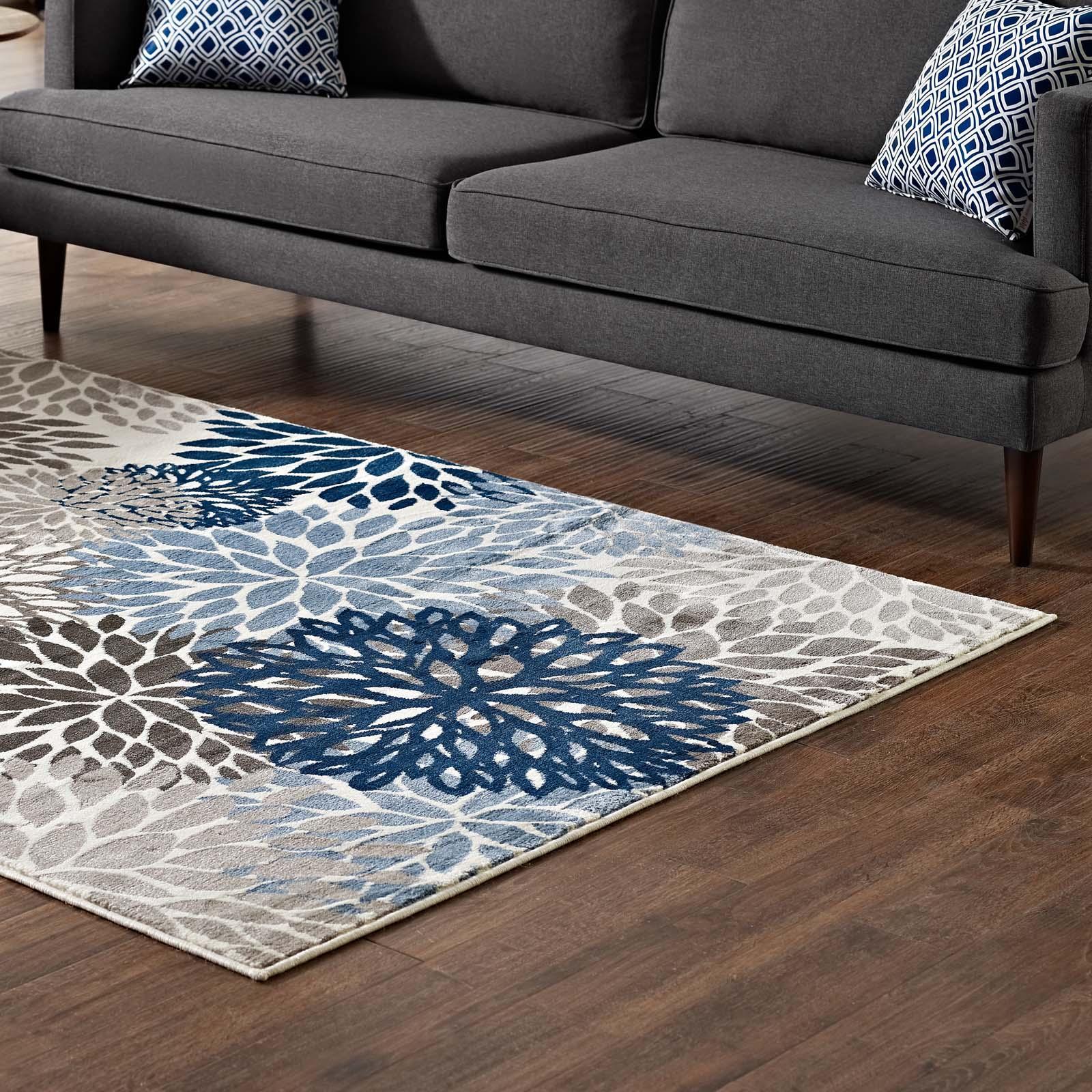 Modway Calithea Vintage Classic Abstract Floral Area Rug FredCo