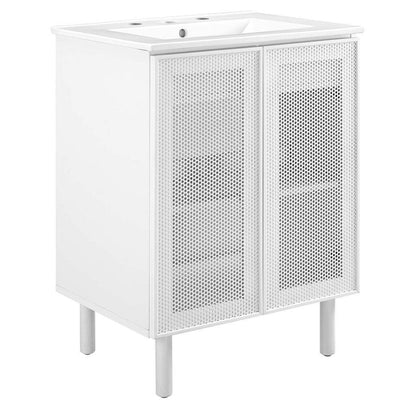 Modway Calla 24" Perforated Metal Bathroom Vanity FredCo
