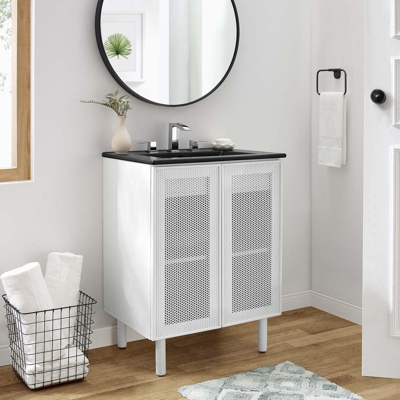 Modway Calla 24" Perforated Metal Bathroom Vanity FredCo