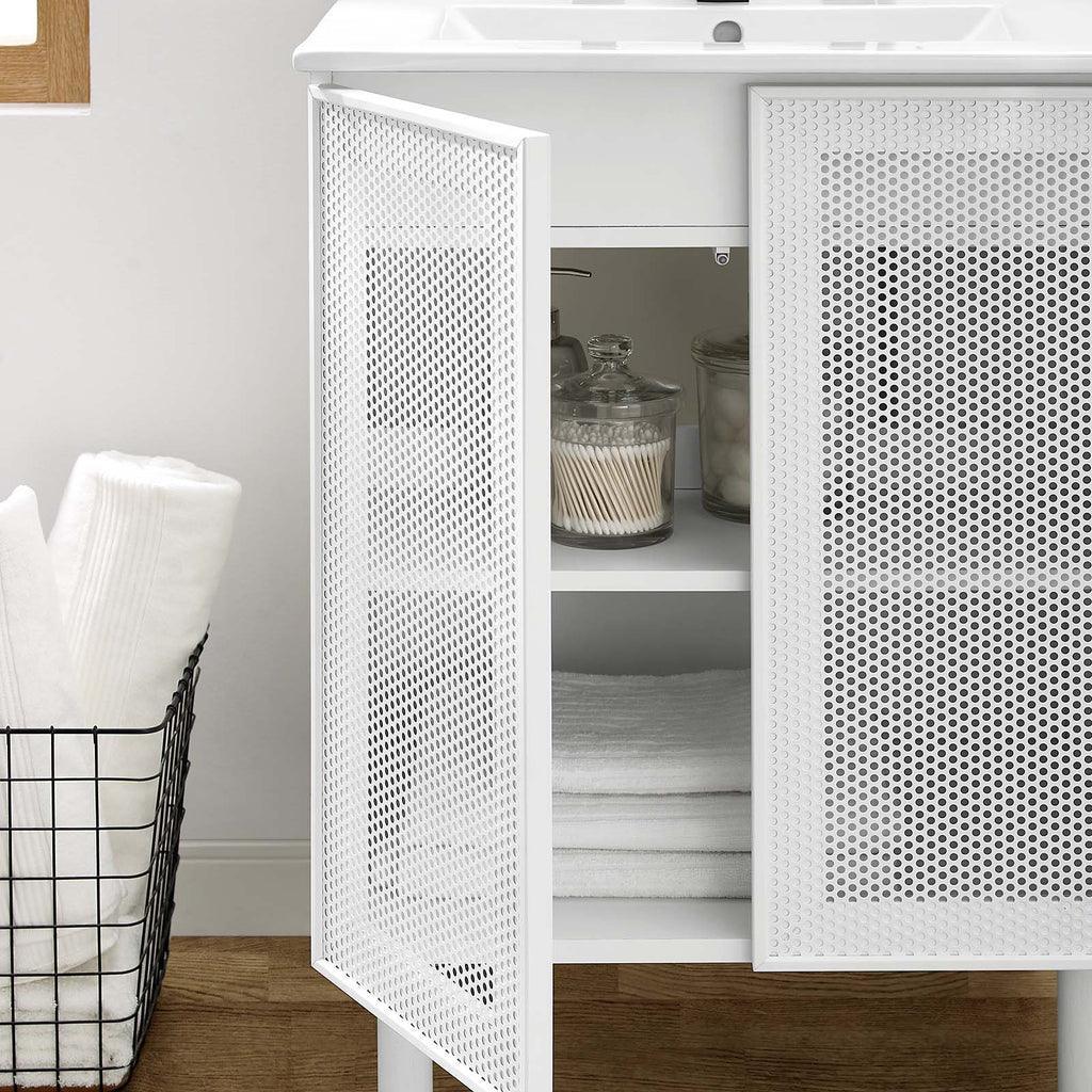 Modway Calla 24" Perforated Metal Bathroom Vanity FredCo