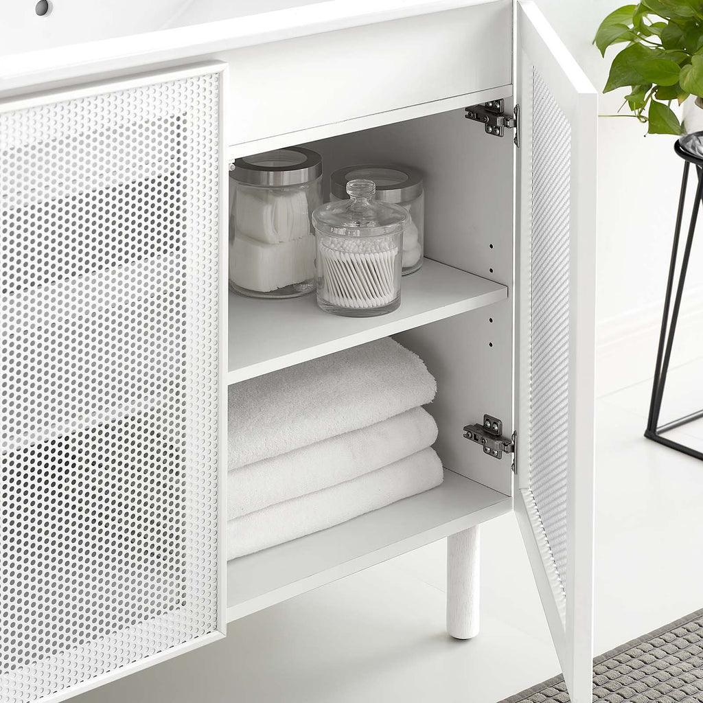 Modway Calla 36" Perforated Metal Bathroom Vanity FredCo