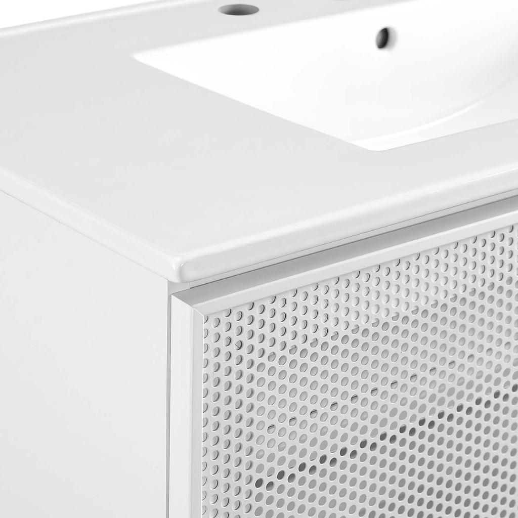 Modway Calla 36" Perforated Metal Bathroom Vanity FredCo