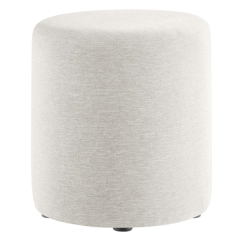 Modway Callum 16" Round Woven Heathered Fabric Upholstered Ottoman FredCo