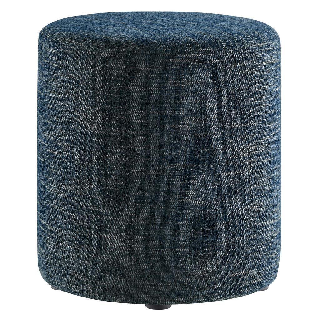 Modway Callum 16" Round Woven Heathered Fabric Upholstered Ottoman FredCo