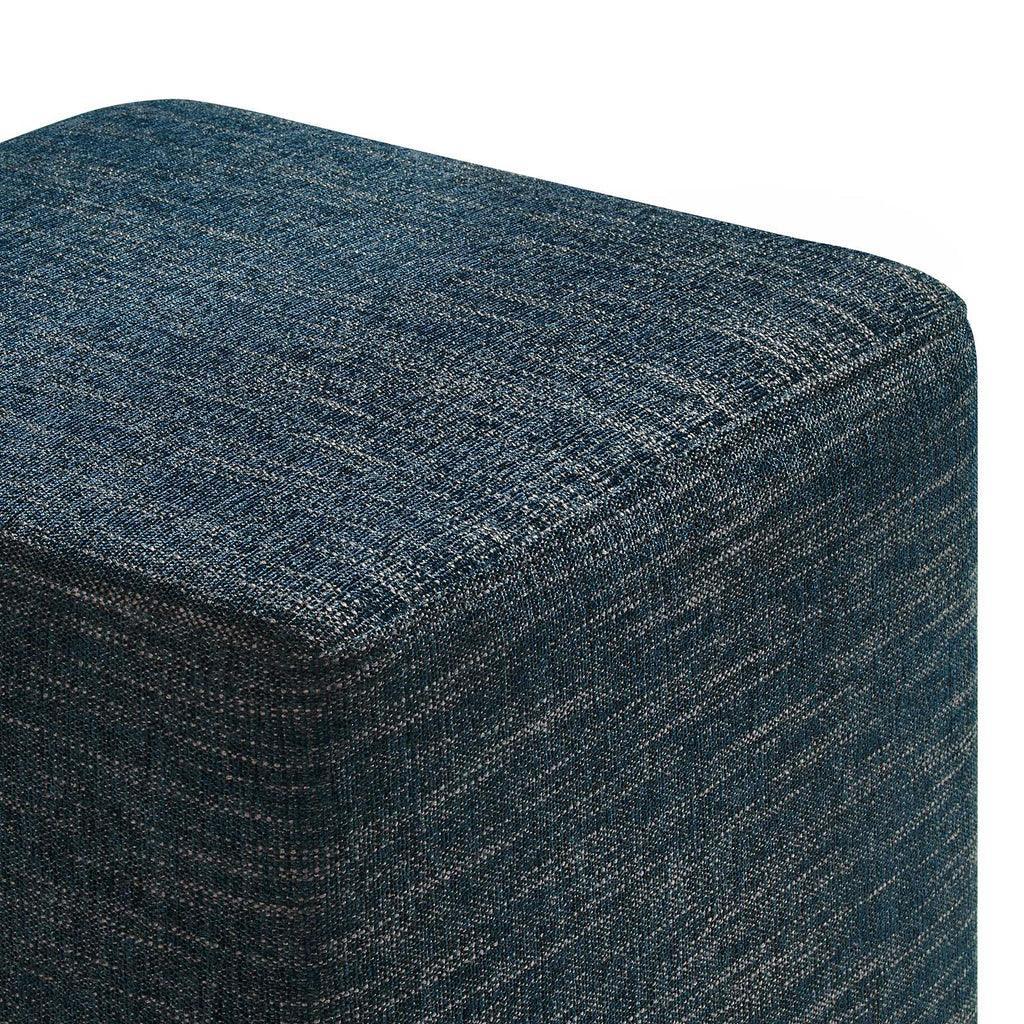 Modway Callum 17" Square Woven Heathered Fabric Upholstered Ottoman FredCo