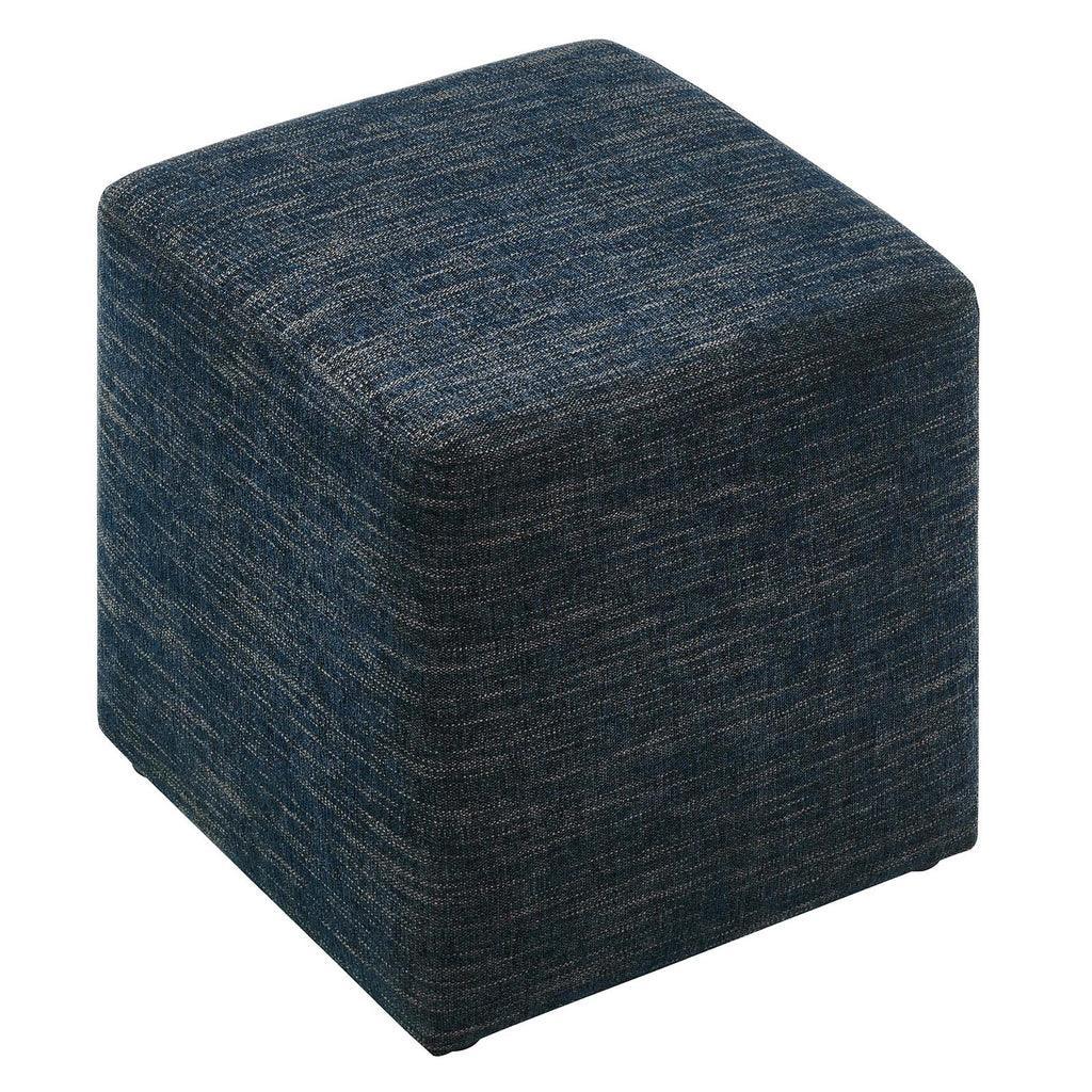 Modway Callum 17" Square Woven Heathered Fabric Upholstered Ottoman FredCo