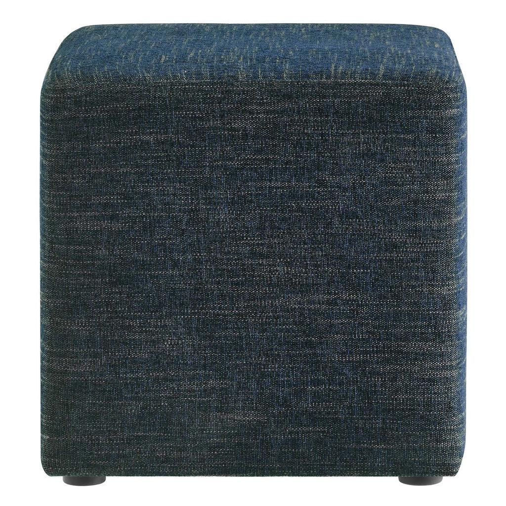 Modway Callum 17" Square Woven Heathered Fabric Upholstered Ottoman FredCo