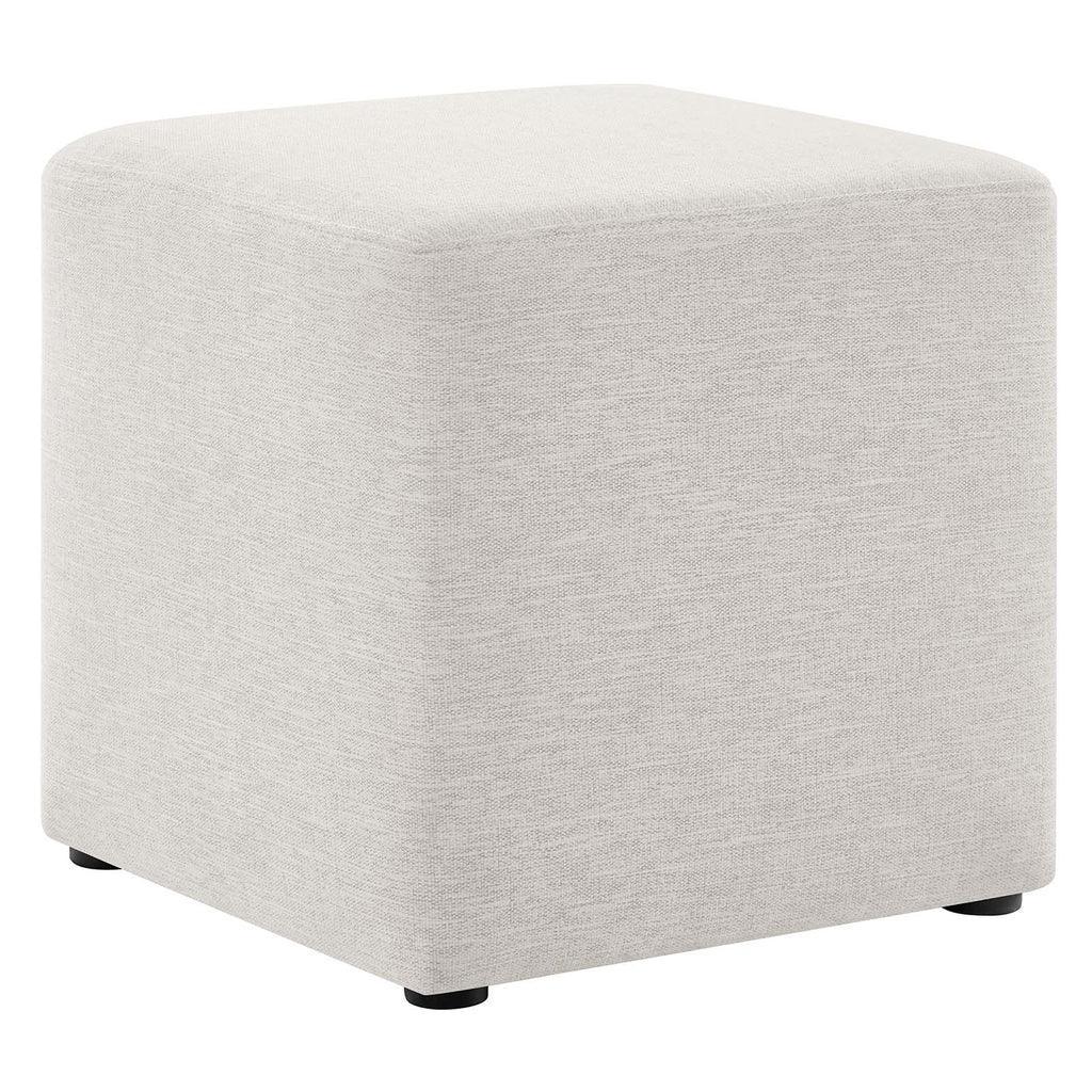 Modway Callum 17" Square Woven Heathered Fabric Upholstered Ottoman FredCo