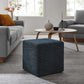 Modway Callum 17" Square Woven Heathered Fabric Upholstered Ottoman FredCo
