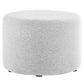 Modway Callum Large 23" Round Woven Heathered Fabric Upholstered Ottoman FredCo