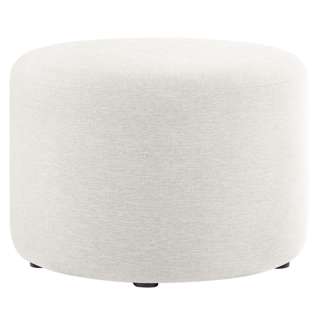 Modway Callum Large 23" Round Woven Heathered Fabric Upholstered Ottoman FredCo