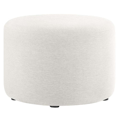 Modway Callum Large 23" Round Woven Heathered Fabric Upholstered Ottoman FredCo