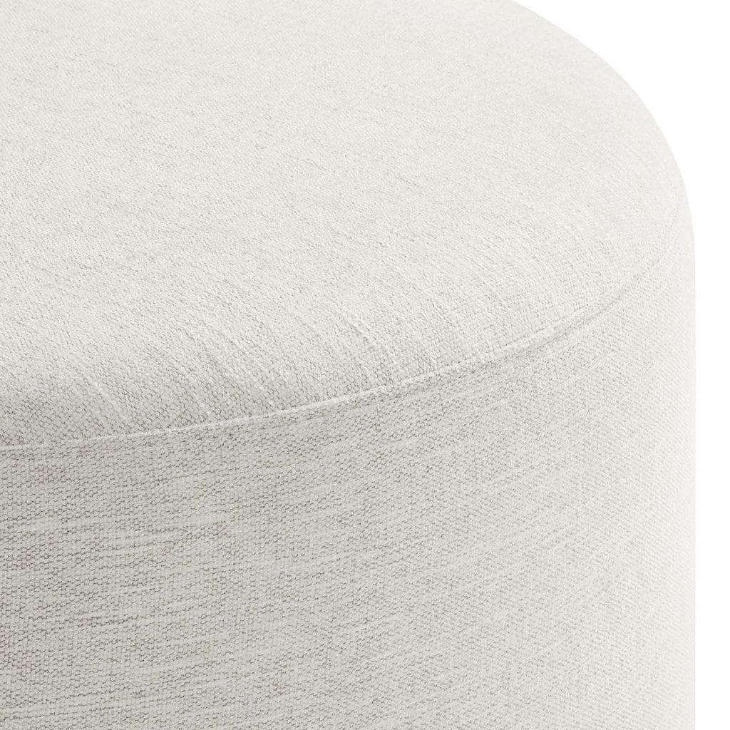 Modway Callum Large 23" Round Woven Heathered Fabric Upholstered Ottoman FredCo