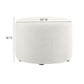 Modway Callum Large 23" Round Woven Heathered Fabric Upholstered Ottoman FredCo