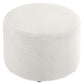 Modway Callum Large 23" Round Woven Heathered Fabric Upholstered Ottoman FredCo