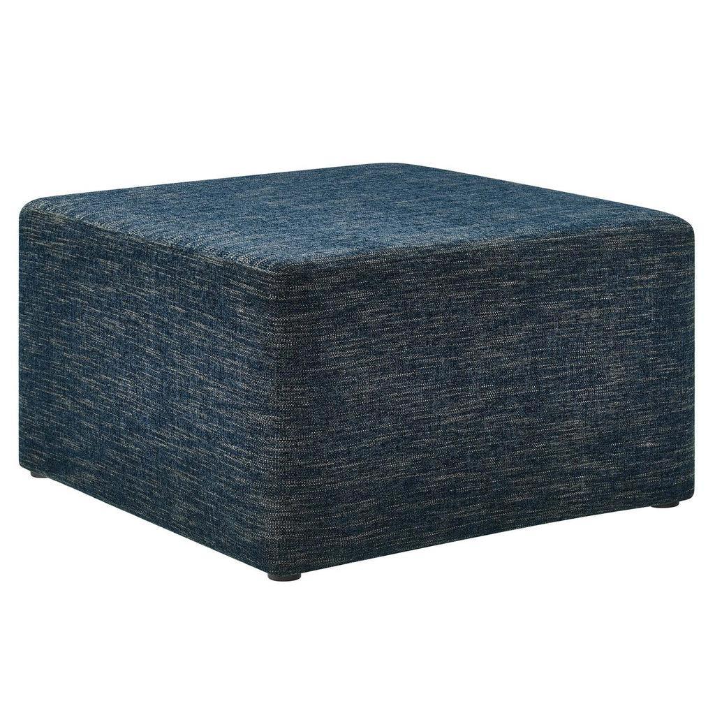 Modway Callum Large 28" Square Woven Heathered Fabric Upholstered Ottoman FredCo