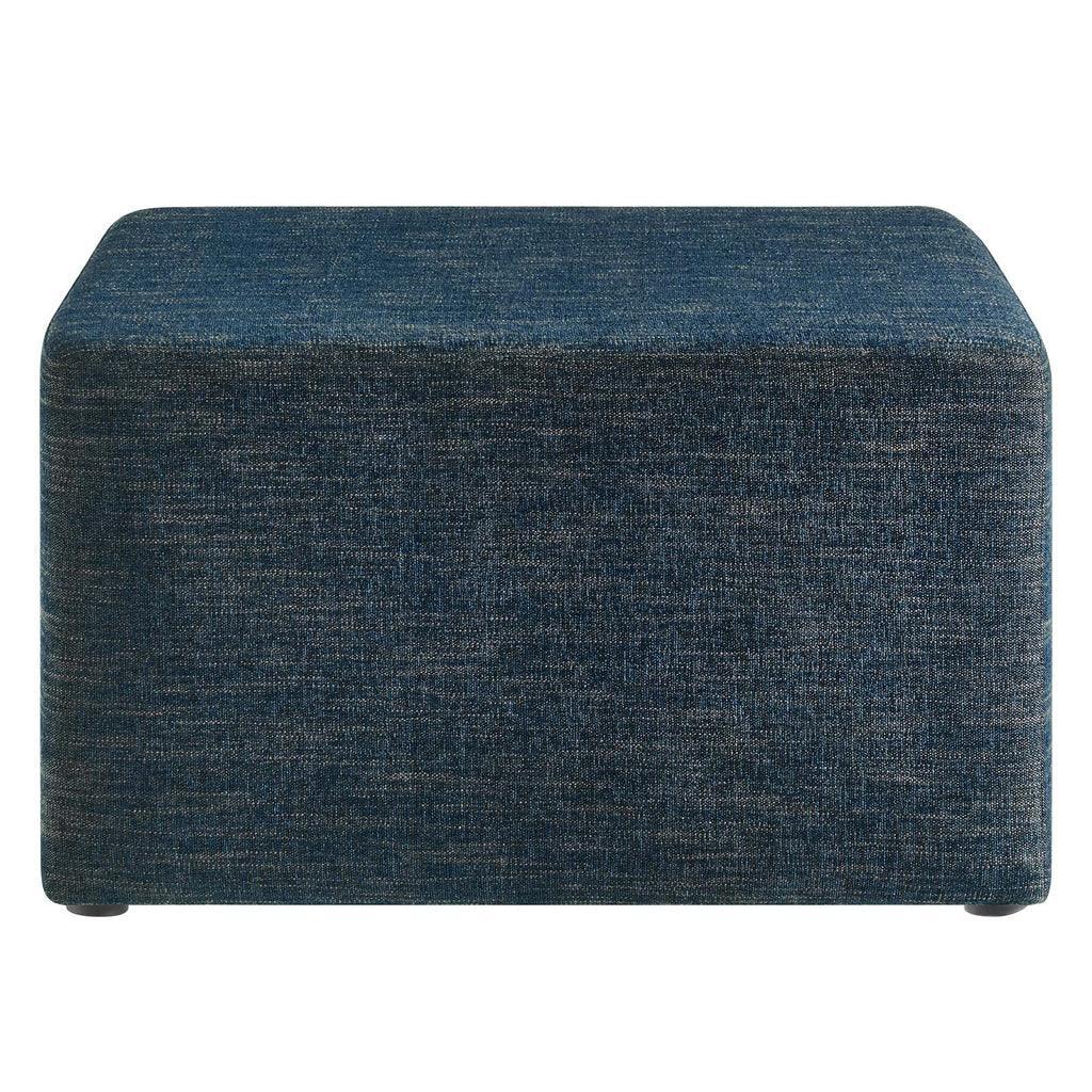 Modway Callum Large 28" Square Woven Heathered Fabric Upholstered Ottoman FredCo