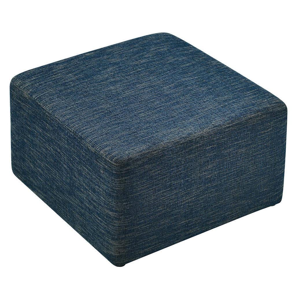 Modway Callum Large 28" Square Woven Heathered Fabric Upholstered Ottoman FredCo