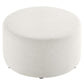 Modway Callum Large 29" Round Woven Heathered Fabric Upholstered Ottoman FredCo
