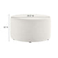 Modway Callum Large 29" Round Woven Heathered Fabric Upholstered Ottoman FredCo