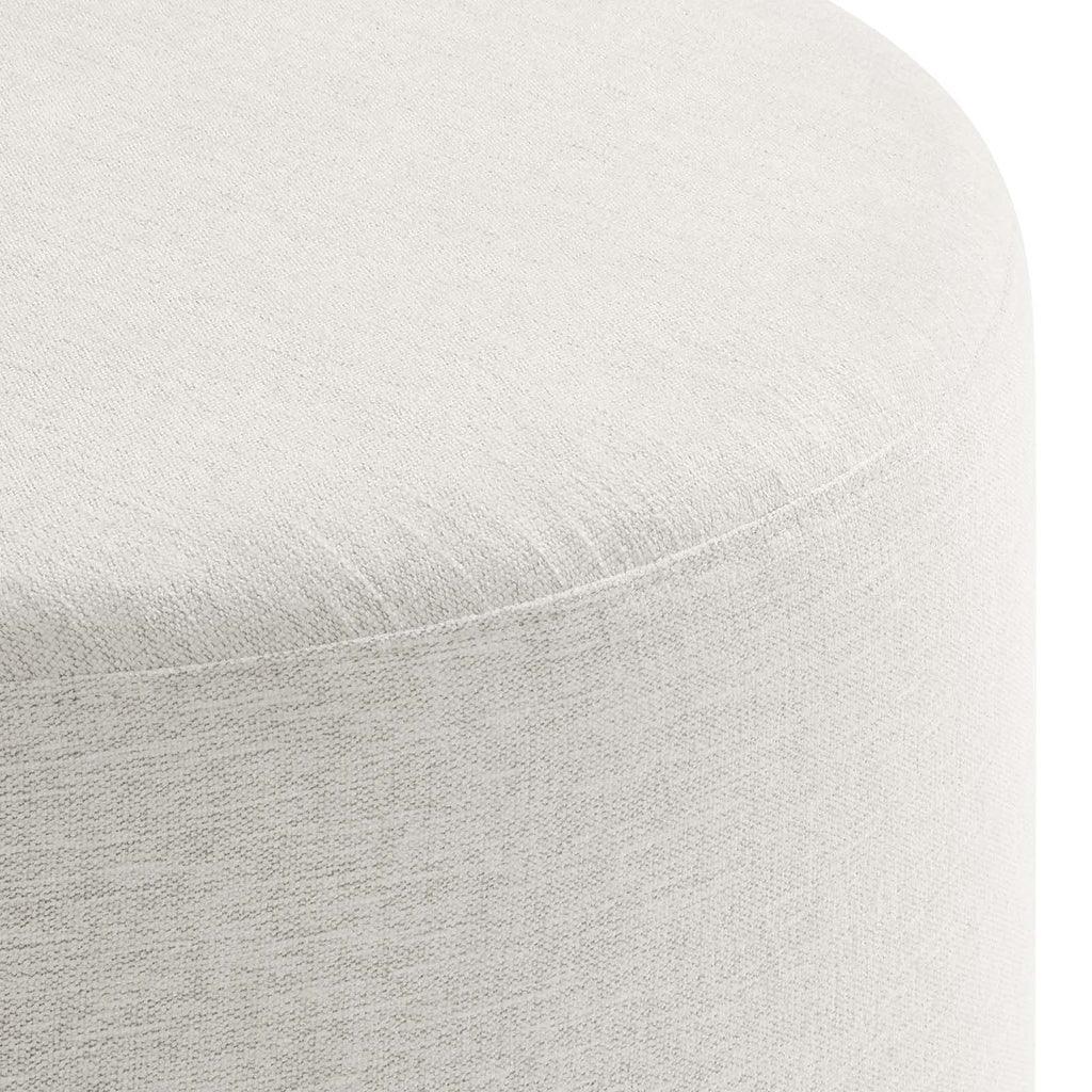 Modway Callum Large 29" Round Woven Heathered Fabric Upholstered Ottoman FredCo