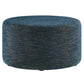 Modway Callum Large 29" Round Woven Heathered Fabric Upholstered Ottoman FredCo