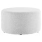 Modway Callum Large 29" Round Woven Heathered Fabric Upholstered Ottoman FredCo