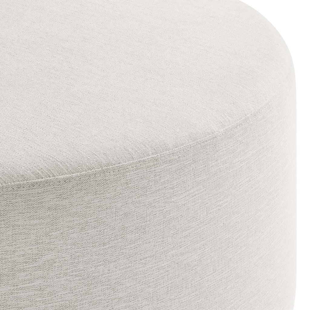 Modway Callum Large 38" Round Woven Heathered Fabric Upholstered Ottoman FredCo