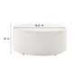 Modway Callum Large 38" Round Woven Heathered Fabric Upholstered Ottoman FredCo