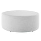 Modway Callum Large 38" Round Woven Heathered Fabric Upholstered Ottoman FredCo
