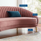 Modway Camber Channel Tufted Performance Velvet Sofa FredCo